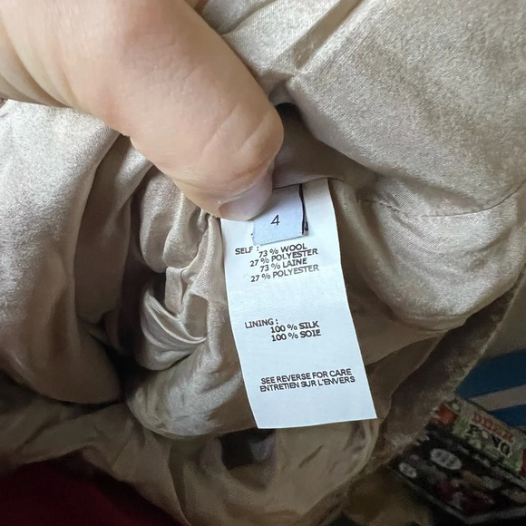 Thakoon Striped Printed Bateau Neckline Wool Silk Sweater, size 4 - Picture 7 of 7